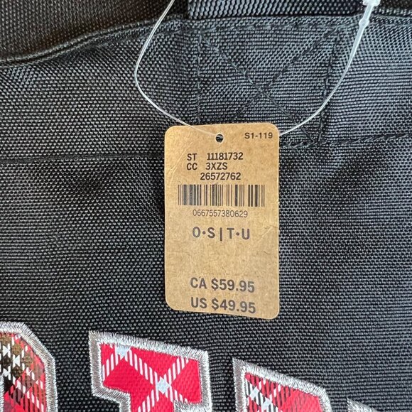 NWT Victoria's Secret PINK Red Plaid Logo Tote Weekender Bag Black & Red - Picture 2 of 4